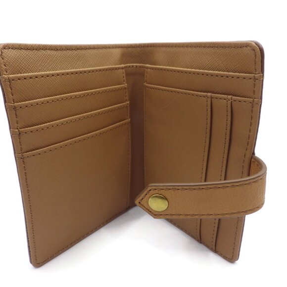 Blue leather FOSSIL Wallet/ Bi-fold/ Removable Floral Card Case - Picture 4 of 4